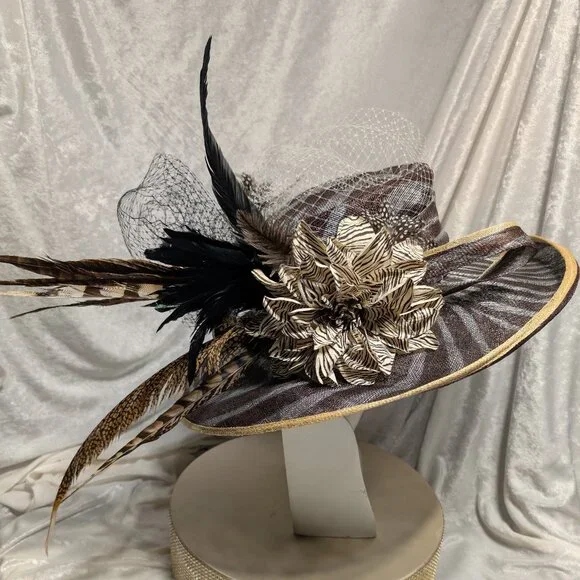 Brown & Gray Derby-Style Hat - Picture 4 of 6